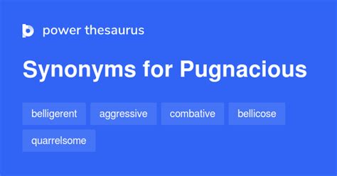 pugnacious thesaurus